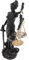 Amosfun Blinde Statue Skulptur Griechische Göttin Gerechtigkeit Figurine Harzstatue für Anwaltskanzlei Elegantes Fairness-Symbol Schwarz