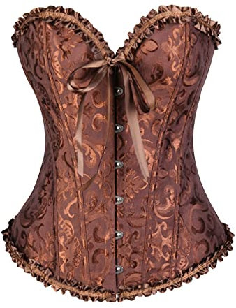 riou Corsé Sexy De Encaje para Mujer Gótico Bustier Fajas Reductoras Corset Ballet Clasico Brocado Talla Grande Corset Medieval Steampunk Brocado Encaje Traje De Contactos para Los Ojos Cosplay