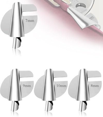 YOCDNOV Paquete 4 Accesorios para máquinas Coser Pie para Dobladillo - para Dobladillo Costura Acero Inoxidable para máquinas Coser industriales domésticas (7mm/8mm/9mm/10mm)