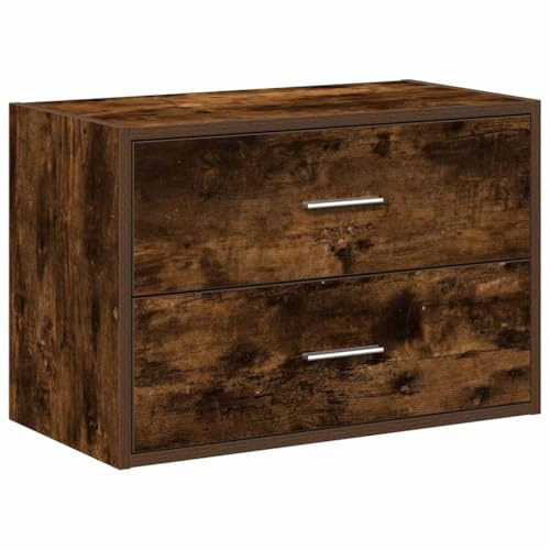 vidaXL Schrank mit 2 Schubladen Räuchereiche 60x31x40 cm Holzwerkstoff