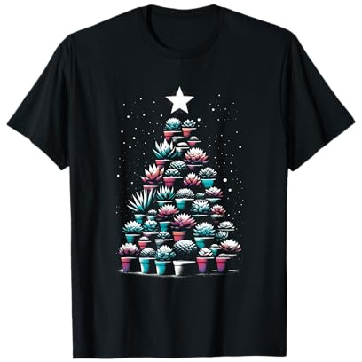 Sukkulenten-Weihnachtsbaum – lustiger Kaktus-Liebhaber T-Shirt