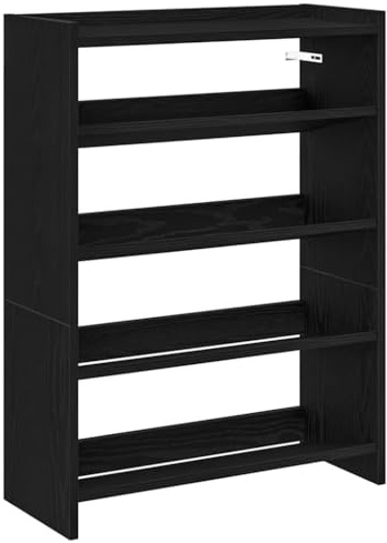 vidaXL Schuhregal Schwarz 60x25x81 cm Holzwerkstoff