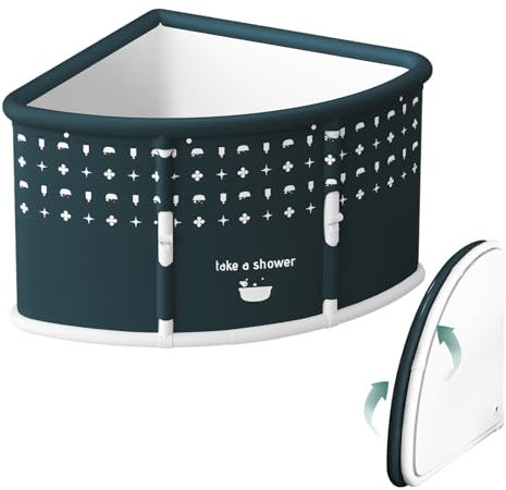 Haibinsuo Baignoire portable, baignoire pour douche, baignoire portable pour adulte, baignoire pliable avec coussin de siège, collier de drainage latéral, design épais 6 couches pour salle de bain