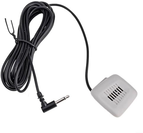 MeevrgR Microphone audio de voiture, microphone externe filaire stéréo 3,5 mm pour installation de panneau de toit BMW, haute sensibilité 32 dB réponse 50 Hz à 20 kHz, matériau ABS résistant à l'usure