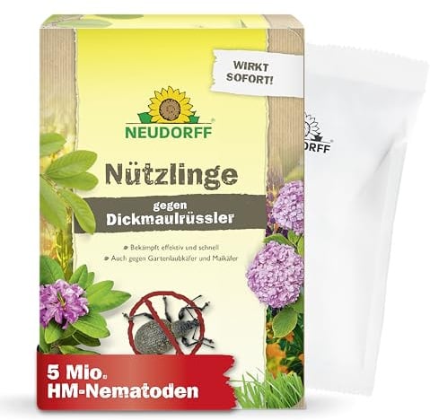 Neudorff Nützlinge gegen Dickmaulrüssler und Engerlinge – 5 Mio. HM-Nematoden für 10 m² – Bekämpft auch Junikäfer, Maikäfer, Rüsselkäfer und Gartenlaubkäfer
