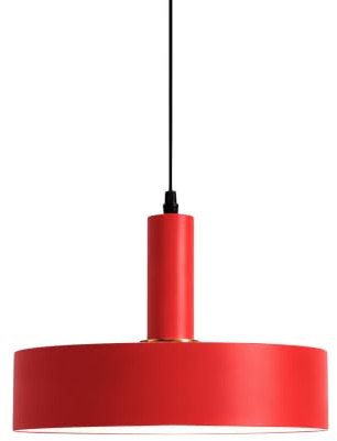 HJXDtech ⌀30cm Pendelleuchte Esstisch, Moderne Hängelampe aus Metall in Rot, Höhenverstellbar Hängende Deckenlampe für Küchen, Esszimmer, Wohnzimmer & Café, E27-Fassung