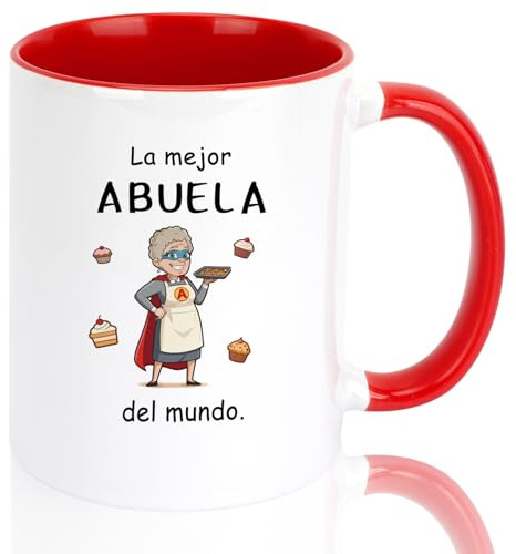 Yeeaulpa Regalo para Abuela Taza Dia de la Madre Regalo Abuela Cumpleaños Originale Día de la Madres para Regalos Abuelos Personalizado Navidad Reyes