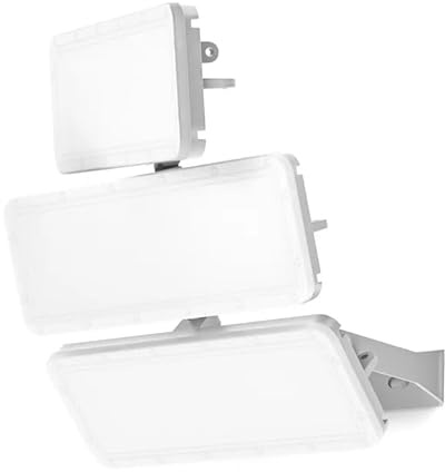 SOLLA 2026Lite 300W LED Außenflutlicht 30000LM Hochleistungs, 6000K Tageslichtweiß IP65 Wasserdicht, 3 Verstellbare Köpfe Außen-Sicherheitslicht für Hof Parkplatz Sportplatz Baustelle - Grau