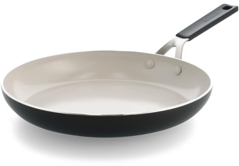 KitchenAid Aluminium Bratpfanne 30 Cm, Keramik-Antihaftbeschichtung Ohne PFAS, Induktion, Backofenfest Bis 160 °C, Schwarz