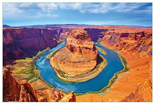 Wallario Küchenrückwand selbstklebend 90 x 60 cm, Motiv: Hufeisenförmiger Mäander des Colorado River | Spritzschutz abwischbar & pflegeleicht