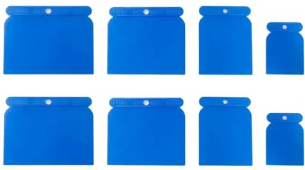 Lot de 8 Spatule Plastique, Spatule Plastique Carrosserie Couteaux à Mastic, Spatules de Grattage Multifonction 5 8 10 12 cm, Outils Lissage Remplissage Raclage Mur Décoration Vinyle Cuisine Bricolage