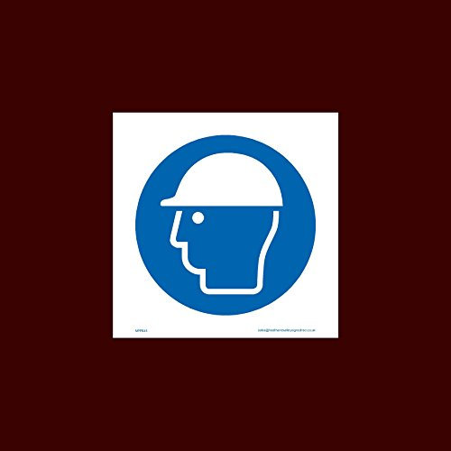 Safety Helmet/Head Protection Plastic Sign with 4 Pre-Drilled Holes (MPPE45) - Personal Protective Equipment, Helmets, Boots, Gloves, Mask, Ear, Eye, Glasses