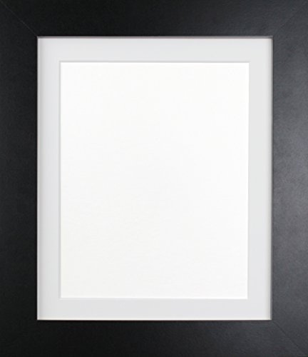 FRAMES BY POST 39mm Black Photo Picture Poster Frame with Light Grey Mount 60 x 80cm For Pic Size 50 x 70cm (Plastic Glass)