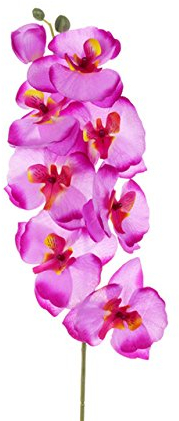 Yalulu 2 Stück Orchidee Künstliche Simulation Schmetterling Orchideenblüte Blumen Kunstblume Orchideenzweig Hochzeit Haus Partei Home Deko (Helles Lila)