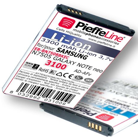 Batteria per Samsung Galaxy NOTE Neo 3 da 3300mAh Li-ion tipo EB-BN750BBKEC