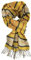 Rotfuchs Winterschal & Warm Karo modisch Mehrere Farbstellungen Wolle Made in Germany, Gelb Beige, 30 x 180 cm