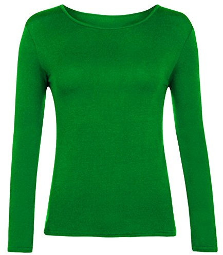 Candid Styles Childrens Kids Unisex Boys Girls Long Sleeve Plain T-Shirt Top Tee School PE (Age 7-8, Jade Green)