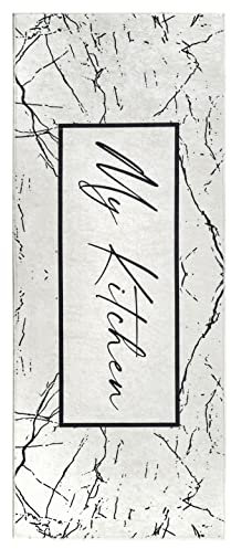 wunderlin Läufer Flur Teppich Küche Collection Waschbarer Modernes Design, Wertvoll Verwenden Für Teppichlaeufer, rutschfest und Küchenläufer Nützlich Küchenteppich Waschbar (Marble, 60x150)
