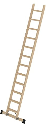 Trästegsstege 1 x 12 Steg. L 3,16 m med tvärgående GST 33722