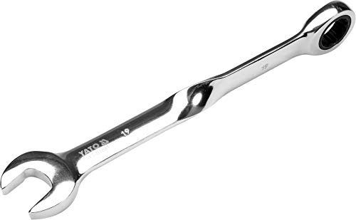 Yato YT-01881 Combination Ratchet Spanner, Twisted Construction, Size 19mm