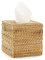 IGNPION Housse de support de rouleau de boîte à mouchoirs carrée en rotin tissé (couleur naturelle, 38,1 x 38,1 x 38,1 cm)