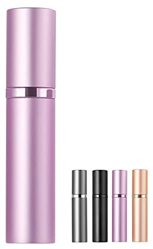 BRARIOS Parfümzerstäuber Nachfüllbar,leer Reise Parfüm Zerstäuber,5ml Mini Portable Sprühflasche,Taschenzerstäuber für Unterwegs(J-Rosa)