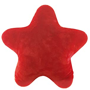 Kissen Stern Sternchen Zierkissen 40cm Kinderzimmer Zimmer Deko Plüschkissen Sternkissen Baby Dekokissen für Schlafzimmer Babyzimmer Kinderbett Mädchen Jungen, Rot