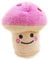 Petit jouet rose à mâcher en forme de champignon - Jouet couineur en peluche pour chien