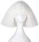 NICHANGHUA Lady Gaga Perücke Schwarze Blonde weiße synthetische Haare Cosplay probiere Halloween Party kostüm issigs + Wig Cap White (Farbe : White)