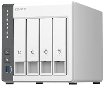 QNAP TS-433 NAS 4 Bay (ARM 4 core Cortex-A55 2,0 GHz, 2,5 GbE) 40 TB bundle con 4 x 10 TB WD RED Plus HDD