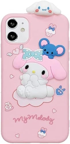 SMAIGE Compatible with iPhone 12 Case and iPhone 12 Pro Case 6.1 inch, Shock-Absorption Anti-Scratch Bumper Case Cover, Cute Funny Anime Cartoon Design for Kids Teens Boys Girls (Melody)