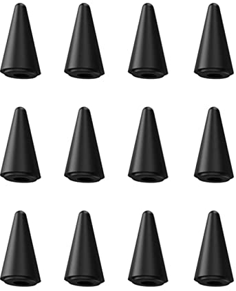 Punte di matita, punte di matita altamente sensibili pennini di ricambio 12pcs (nero)