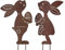 B2S BACK2SEASON Hase zum Stecken Rostopitk Metall Osterfest Ostereier Osterdeko Topfstecker Blumenstecker Höhe 24,5 cm + 9 cm Stecker 2er Set