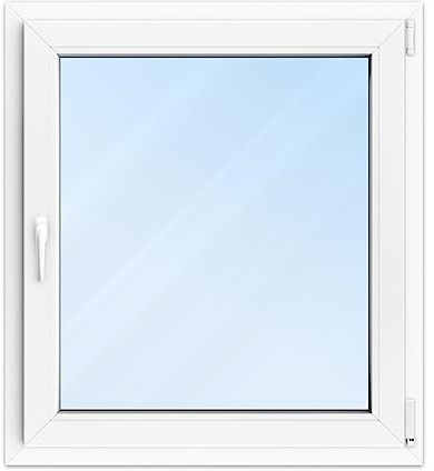FENSTERVERSAND - Kunststofffenster Weiß - zu öffnendes Fenster Kunststoff mit Griff, Dreh- & Kippfenster, 2-fach Verglasung, Klarglas - DIN rechts - BxH: 900x1000 mm, 70 mm Profil