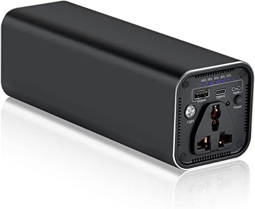 Banque d'alimentation portable for ordinateur portable avec prise secteur, chargeur universel de voyage for ordinateur portable 31200 mAh 100 W et batterie externe à charge rapide for MacBook, Acer, H