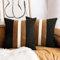 JASEN Set mit 2 Kunstleder-Kissenbezügen, 50,8 x 50,8 cm, schwarz und weiß, dekorative Kissenbezüge, braun, moderne Streifen, Akzent-Kissenbezug, Couch, Bett, Sofa