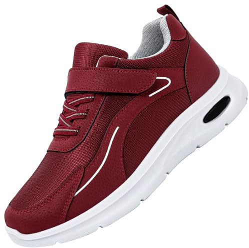 AZMAHT Scarpe per Diabetici Uomo Estive Scarpe Donna Strappo Scarpe Ginnastica a Strappo Scarpe Pianta Larga Scarpa Scarpe Ortopediche,Women Red,40/250mm