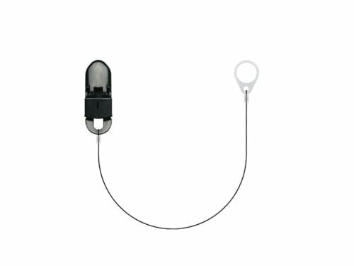 SmartEar Invisible Single Hearing Aid and Sound Processor Security Clip – Versatile Use – Comfortable Design – for Children, Elderly, Active People – Long 25 cm - Black (9 mm)