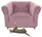SYLC Stretch Samt Chesterfield Sofabezüge, Couch Abdeckung Mit Sitzkissenbezug Sofa Überwürfe Für Gebogene Settee Sessel Vintage Style (Pink,Chair)