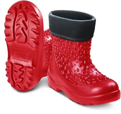 TAMS® Kinder Winter Gummistiefel wasserdicht Regenstiefel Regenschuhe Gummistiefel EVA Gelb Rot Schwarz 22/23-34/35 (Rot, EU Schuhgrößensystem, Kleinkind, Numerisch (von/bis), M, 26, 27)