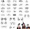 32 Stück Gesichtsmalerei Schablonen Kit für Kinder Erwachsene, Körper Malerei Vorlage für Party Urlaub Halloween Make-up Kunst Malerei, wiederverwendbare weiche Tattoo temporäre Schablonen für Kinder
