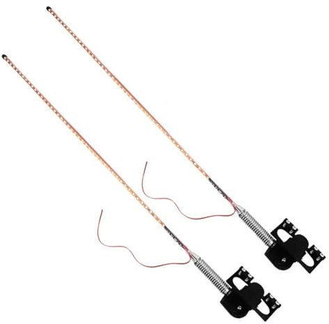 Lumière Pilote Stroboscopique | Lampe LED De Suivi De Perles, Lumière Fouet pour, Fouet Lumineux, LED Colorée Modifiée Streamer Flash Pi Voiture 12-24V, Antenne Universelle, Décoration, Lot de