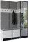 KIER FURNITURE Flurgarderobe Modern - Garderobenschrank mit Sitzbank, Haken und Schuhschrank - Flur Möbel Geräumig und Stilvoll - BxHxT 159,6x205x39cm - Weiß & Grau