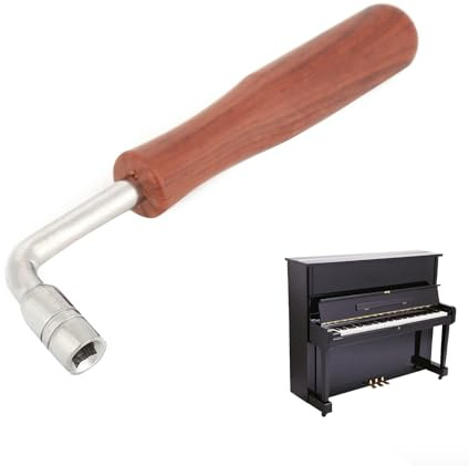 lvifloae Professioneller Klavierstimmschlüssel, L-förmiger Klavierstimmhammer, Hebelschlüssel, Stimmgerät, Hartholzgriff für Klavier, Koto-Harfe