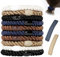 10 Stück Haargummi Geflochten Dicker Zopf Haargummi Original Hohe Elastizität Armband Stilvolle, Mehrfarbige, Geeignet für Damen,nicht beschädigende Pferdeschwanzhalter (Dunkle)