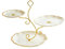 Sharplace Dessert Cupcake Stand, 3 Tier Serving Tray, Buffet Candy Serving Platter, Dessert Plate Tiered Cupcake Stand for Birthday, yellow and gold