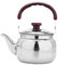 CRILSTYLEO Wasserkocher Herd Teekessel für den Herd Tee Herd edelstahlkanne portable kettle kaffeevollautomaten Teekessel aus Edelstahl für draußen Rostfreier Stahl Silver