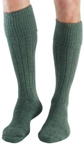 SeriouslySillySocks Men 75% Alpaca Wool Welly Socks 1 Pair Lg-XL Plain Extra Warm Thermal Cushion Sole Knee High Wellington Boot Socks