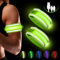Corpower Led Armband Aufladbar, 2 Stück Reflective Leucht Armbänder Licht Leuchtband Joggen Leuchtarmband für Erwachsene und Kinder, für Nachtlauf, Radfahren, Joggen, Outdoor Sports