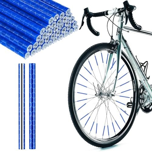 Abeillo 36 Stück Speichenreflektoren Fahrrad,360° Sichtbarkeit Reflektoren Fahrrad,Speichenreflektoren für Gängigen Speichenräder,Fahrrad-Reflektor für Nachtfahrten,Einfache Installation(Blau)